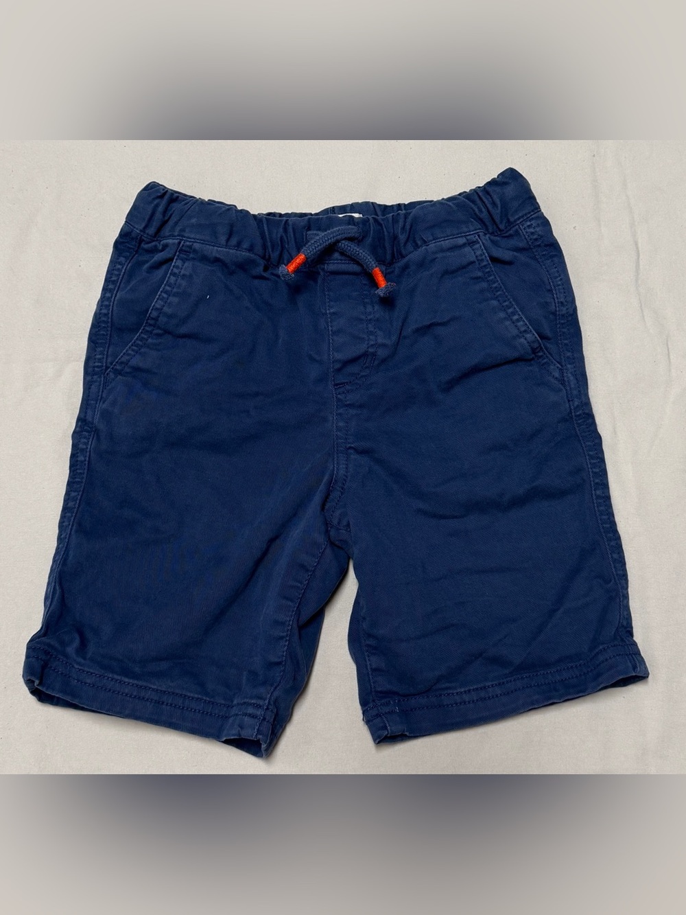 Tucker + Tate Navy Athletic Drawstring Shorts with Orange Accent